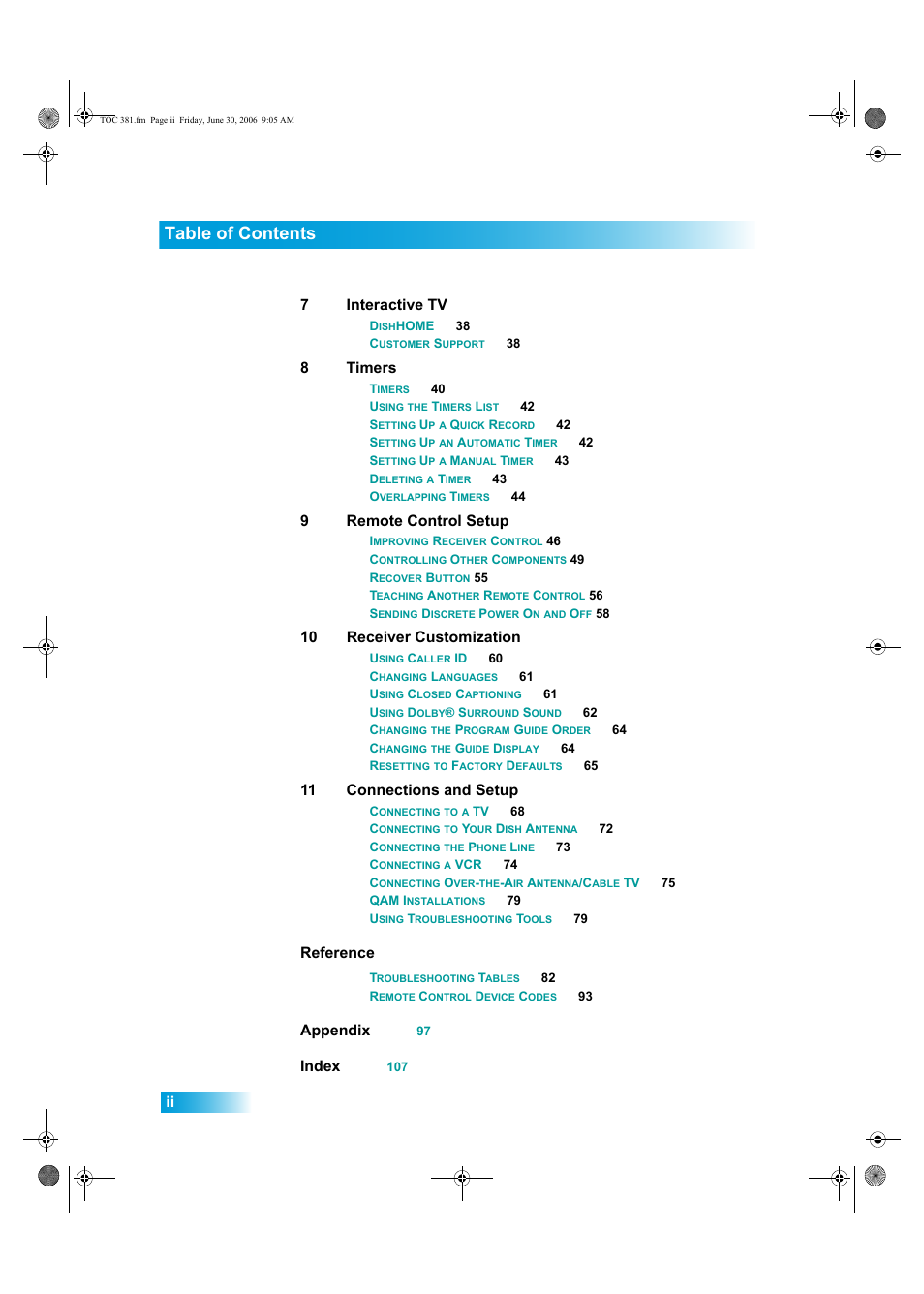 Dish Network Solo 381 User Manual | Page 3 / 114