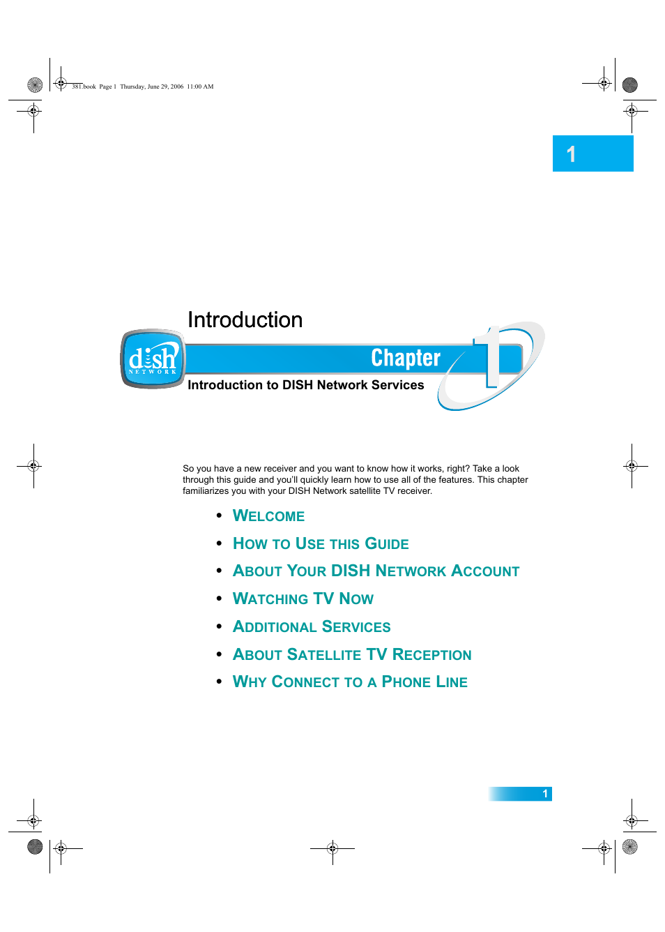Chapter1, Introduction | Dish Network Solo 381 User Manual | Page 6 / 114