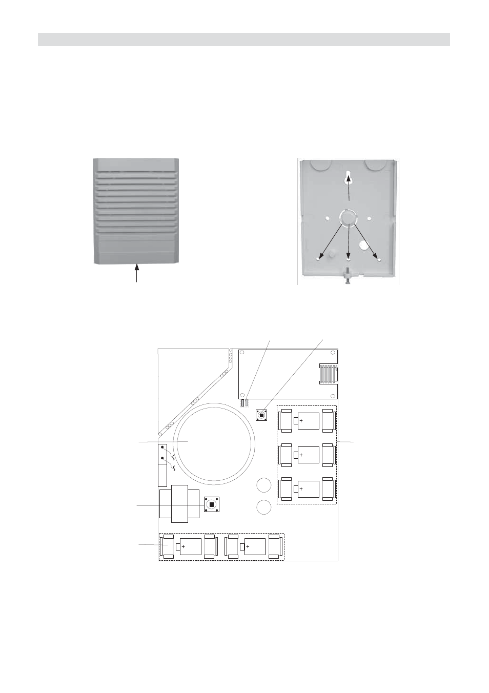Mounting the sounder, Fig. 1 fig. 2, Fig. 3: internal sounder - pcb diagram | RISCO Group WL Internal Rectangular Sounder User Manual | Page 5 / 12