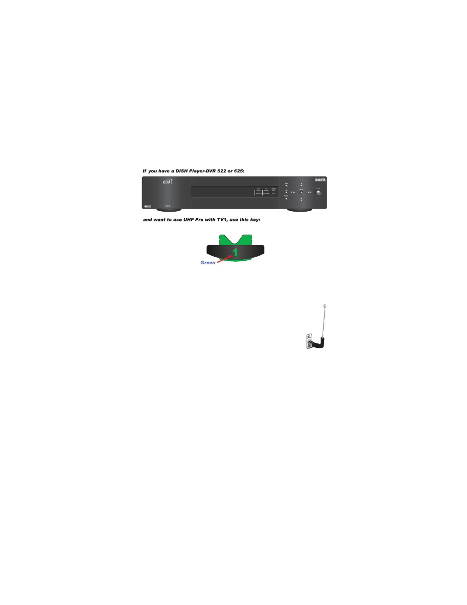 A. system setup, B. installation, C. tv1 uhf pro setup | 4 select enable from the tv1 uhf pro setup screen | Dish Network 21 User Manual | Page 27 / 48