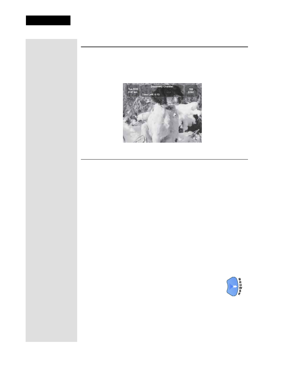 Using the program banner using the browse banner | Dish Network Solo 301 User Manual | Page 33 / 106