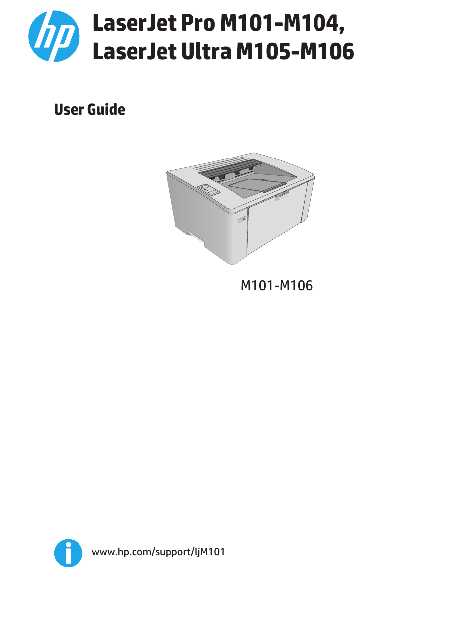 HP LaserJet Ultra M106w User Manual | 110 pages