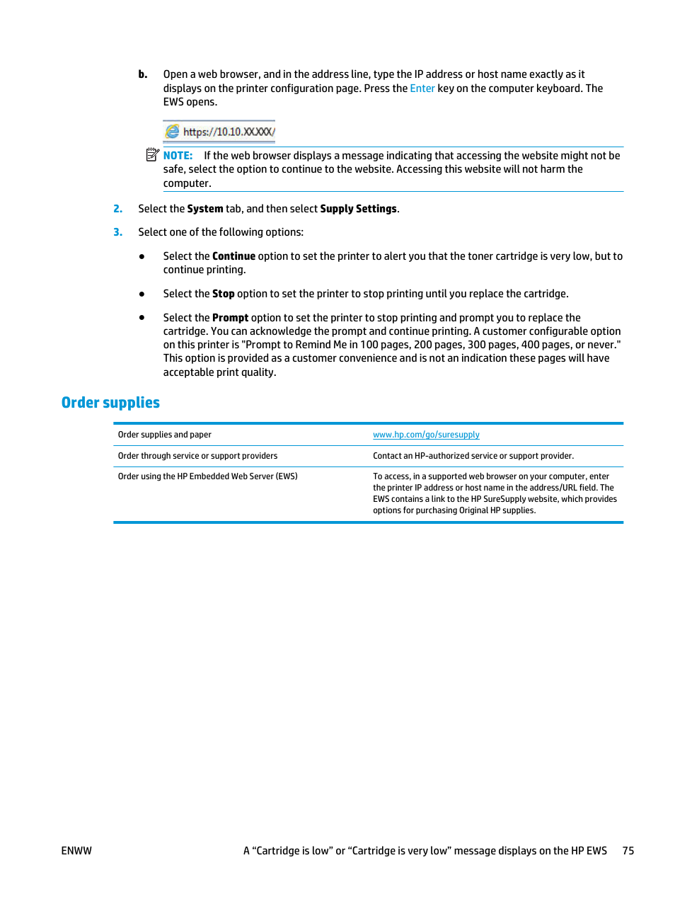 Order supplies | HP LaserJet Ultra M106w User Manual | Page 85 / 110