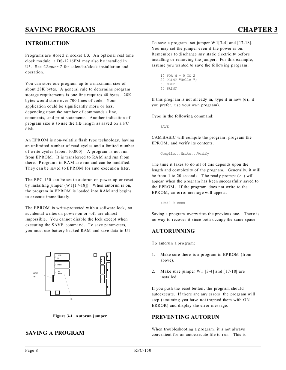Saving programs chapter 3 | Remote Processing RPC-150 User Manual | Page 10 / 26