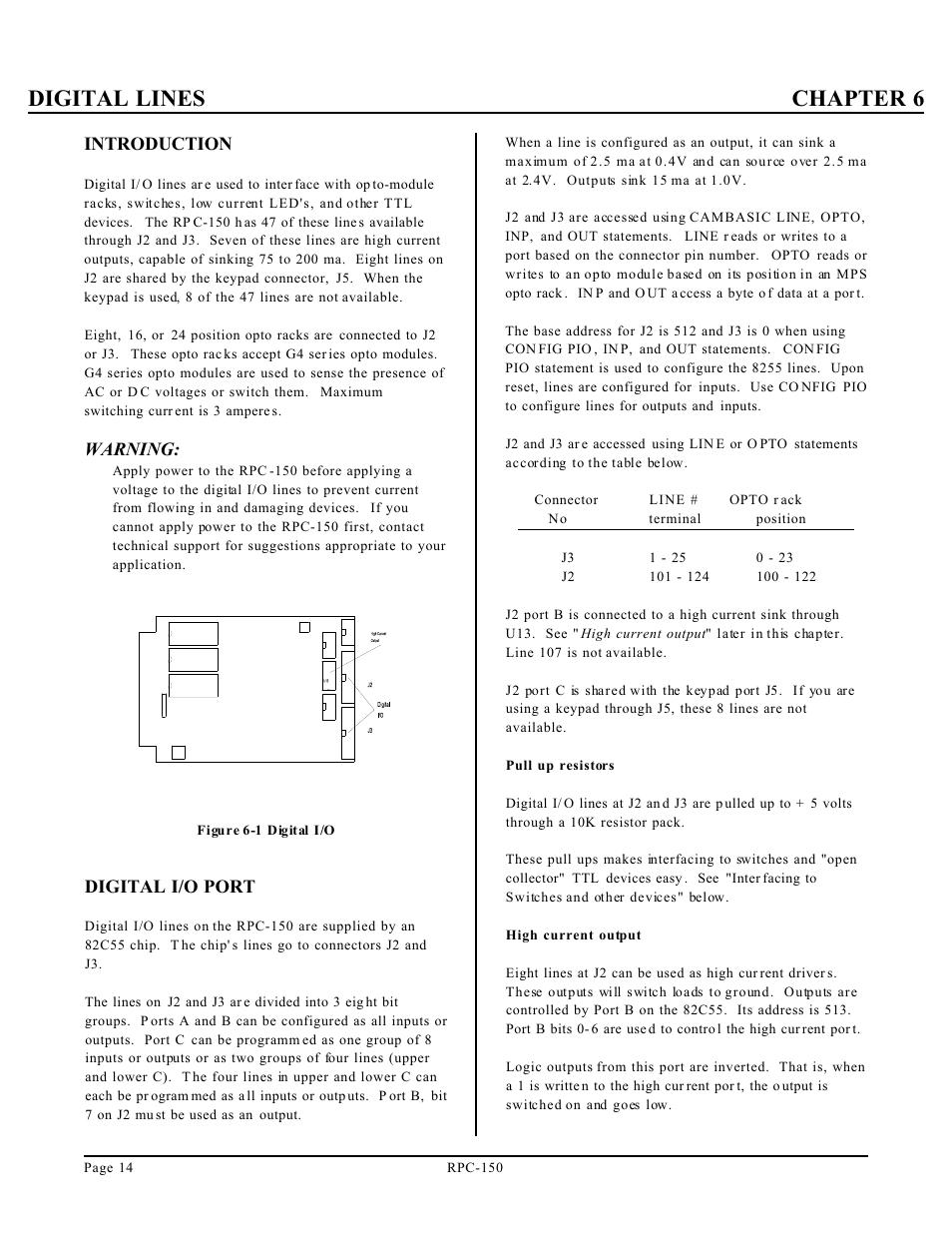 Digital lines chapter 6 | Remote Processing RPC-150 User Manual | Page 16 / 26