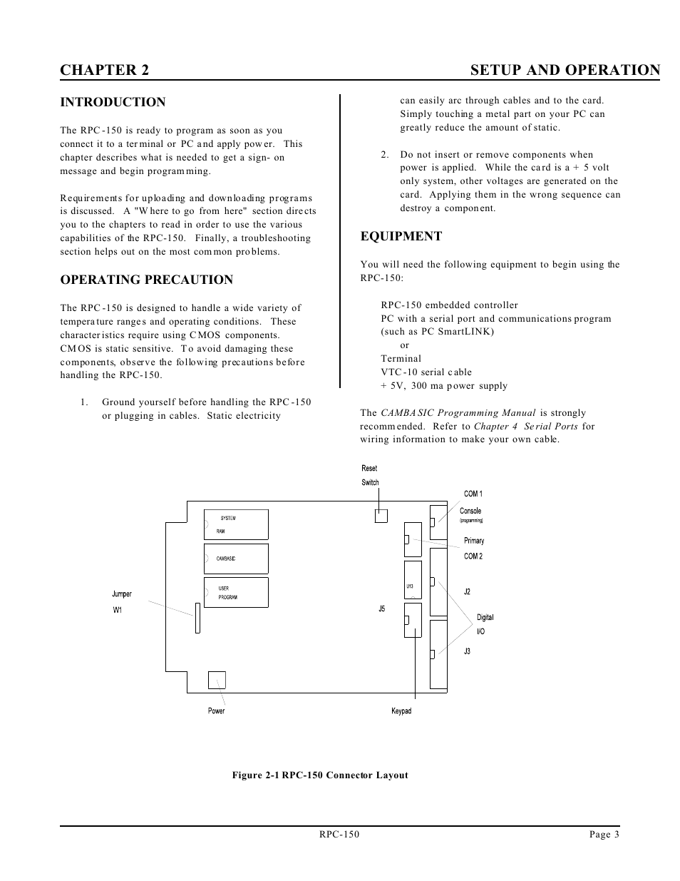 Chapter 2 setup and operation | Remote Processing RPC-150 User Manual | Page 5 / 26