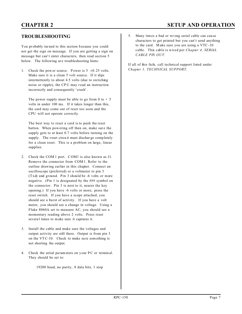 Chapter 2 setup and operation | Remote Processing RPC-150 User Manual | Page 9 / 26