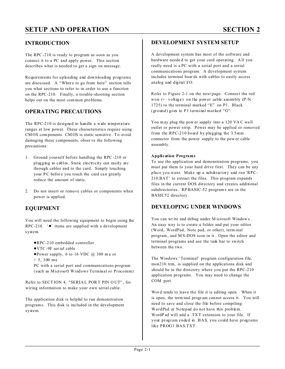 Remote Processing RPC-210 User Manual | Page 7 / 60