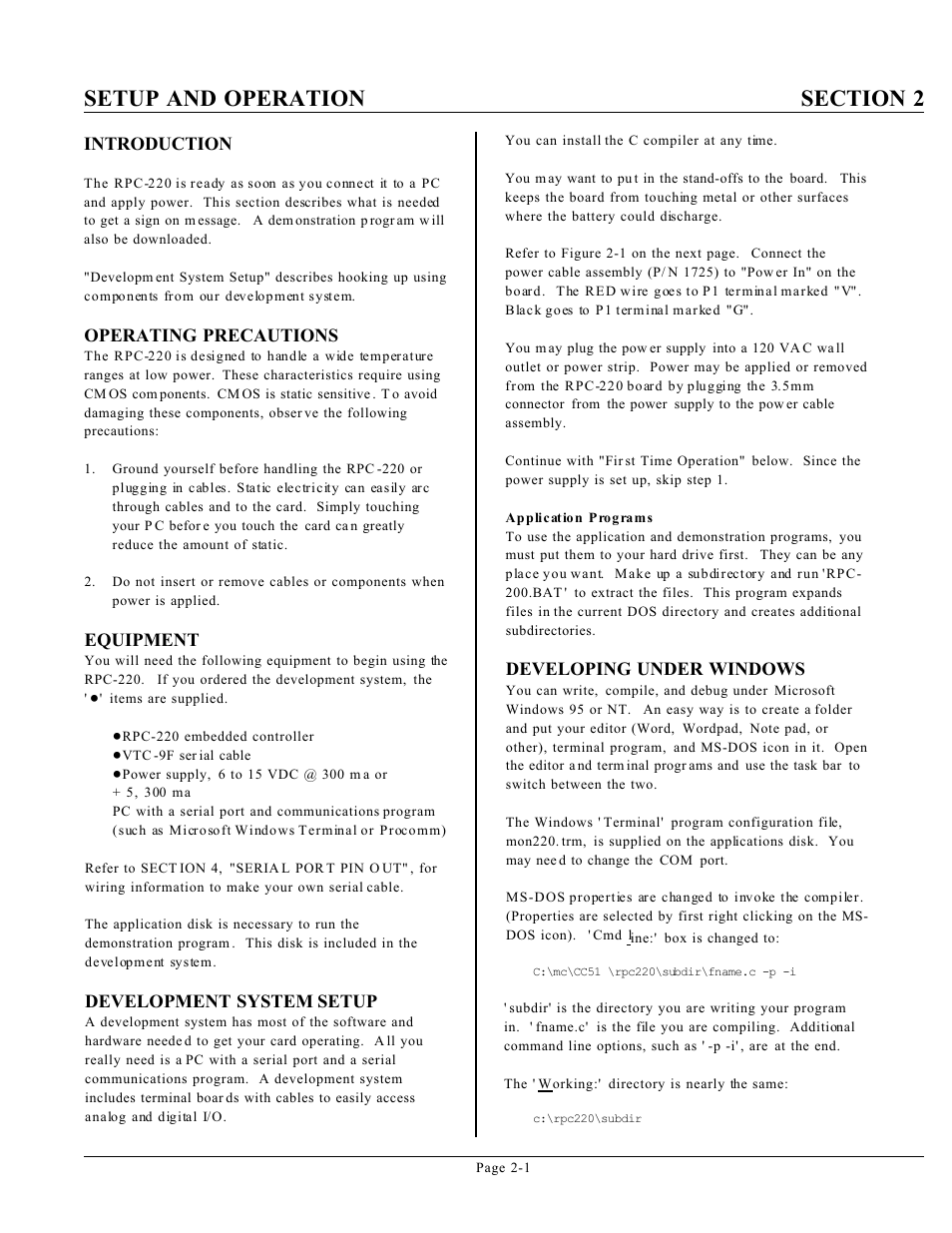 Remote Processing RPC-220 User Manual | Page 7 / 47