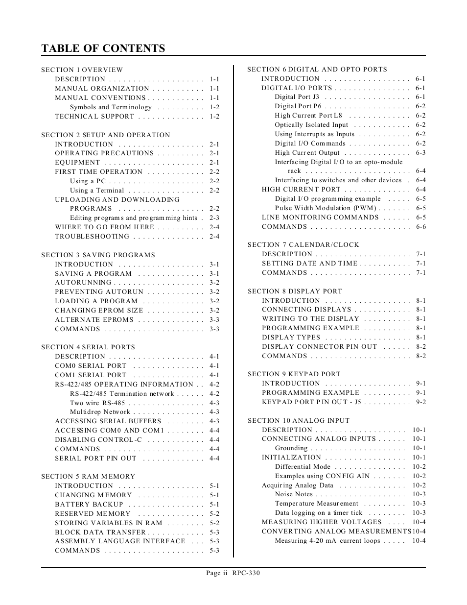 Remote Processing RPC-330 User Manual | Page 2 / 48