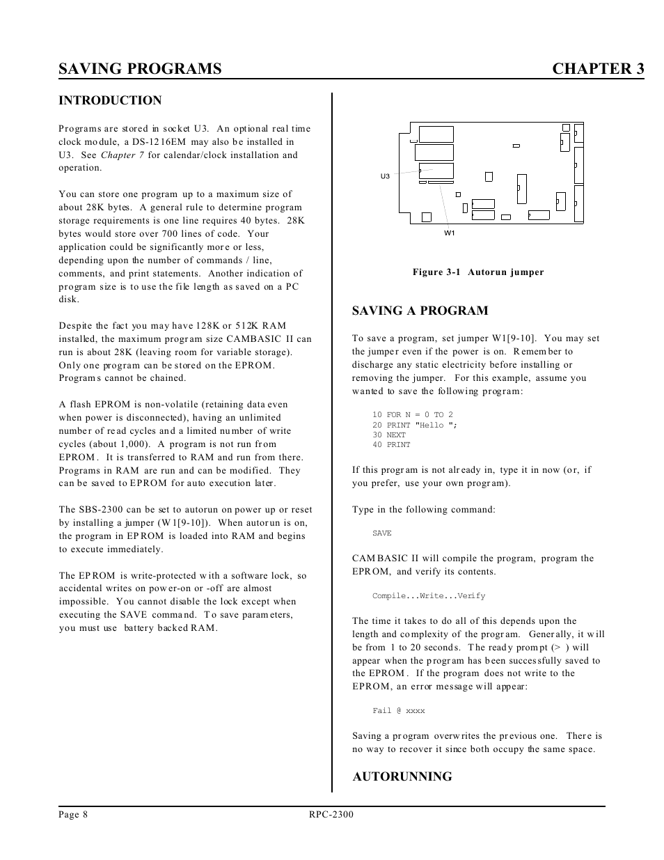 Saving programs chapter 3 | Remote Processing RPC-2300 User Manual | Page 10 / 36