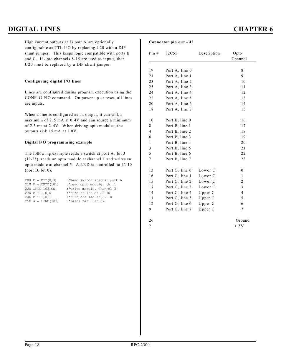 Digital lines chapter 6 | Remote Processing RPC-2300 User Manual | Page 20 / 36