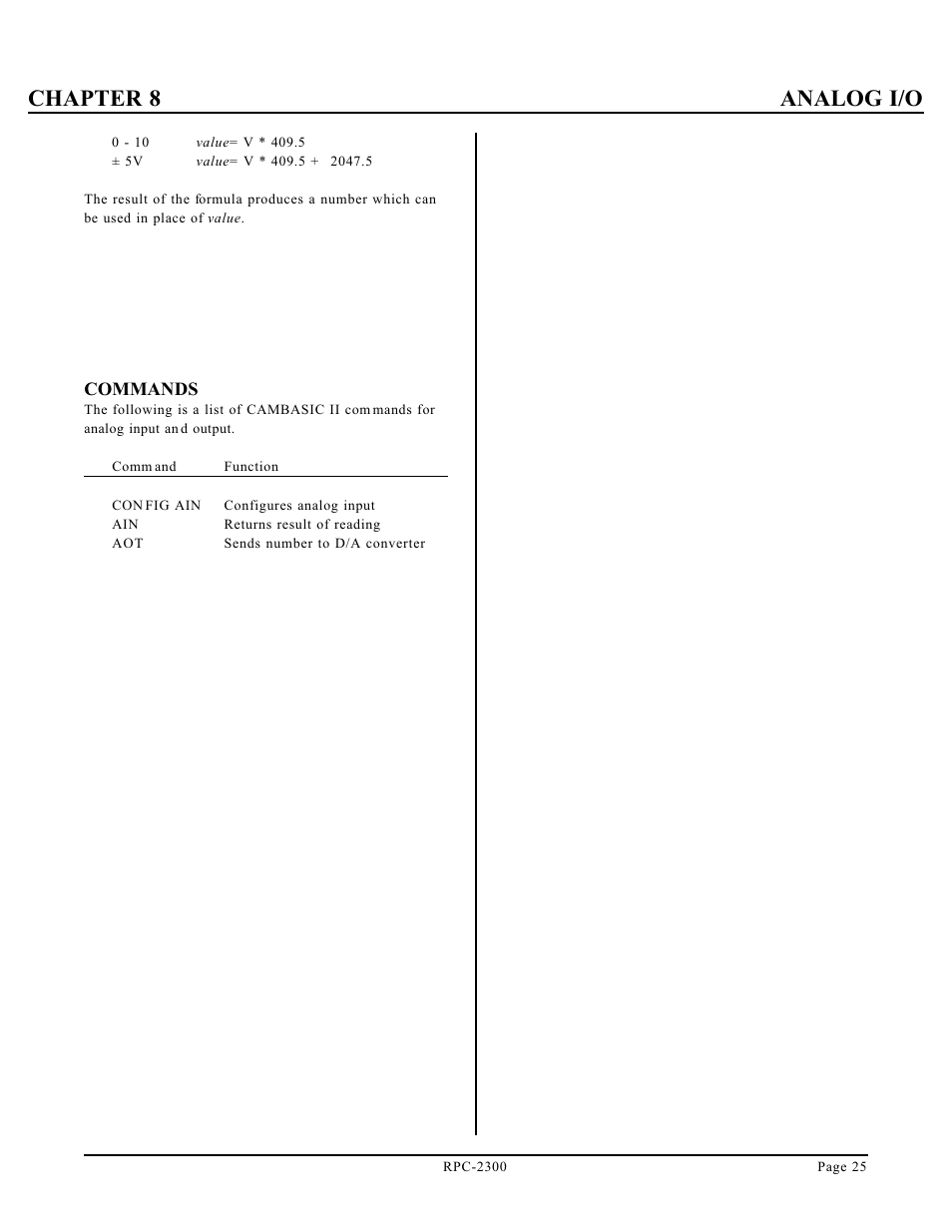 Chapter 8 analog i/o | Remote Processing RPC-2300 User Manual | Page 27 / 36