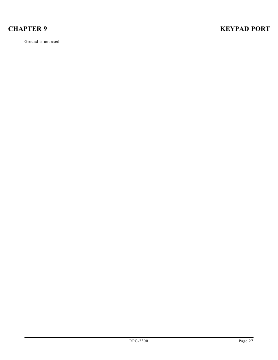 Chapter 9 keypad port | Remote Processing RPC-2300 User Manual | Page 29 / 36