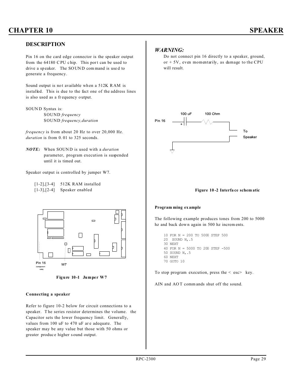 Chapter 10 speaker | Remote Processing RPC-2300 User Manual | Page 31 / 36