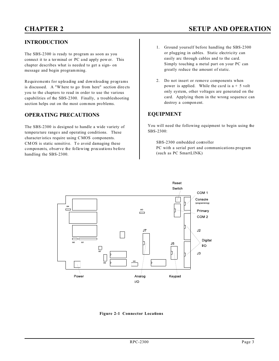 Chapter 2 setup and operation | Remote Processing RPC-2300 User Manual | Page 5 / 36