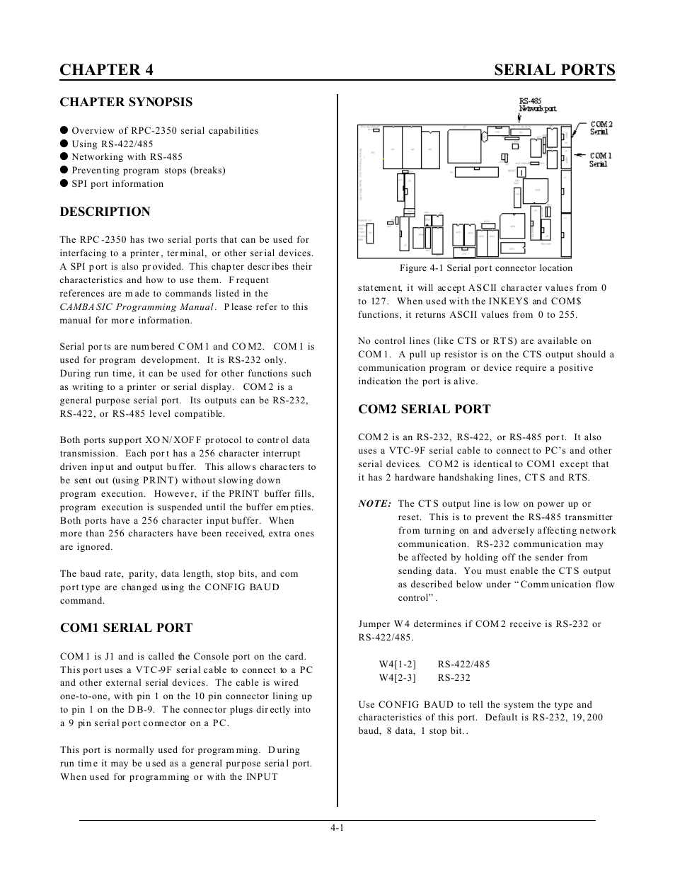 Chapter 4 serial ports | Remote Processing RPC-2350 User Manual | Page 20 / 83