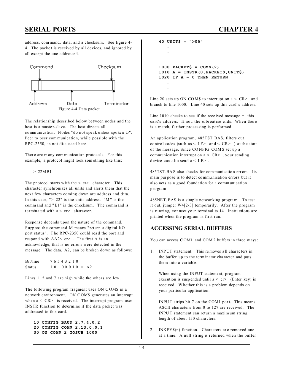 Serial ports chapter 4 | Remote Processing RPC-2350 User Manual | Page 23 / 83