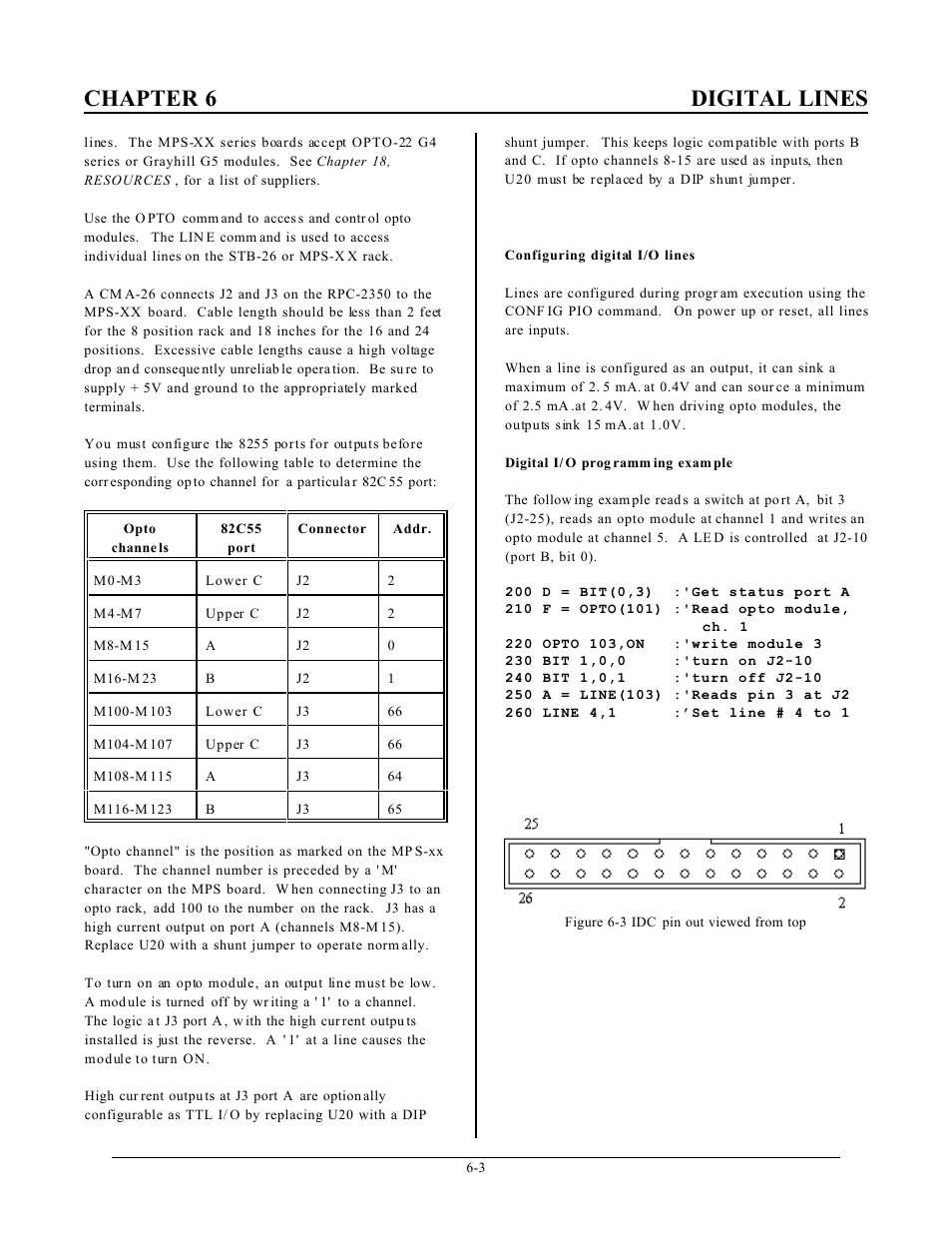 Chapter 6 digital lines | Remote Processing RPC-2350 User Manual | Page 36 / 83