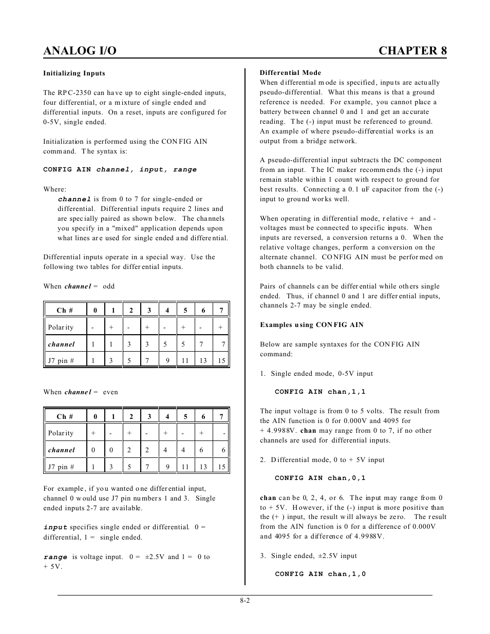 Analog i/o chapter 8 | Remote Processing RPC-2350 User Manual | Page 44 / 83