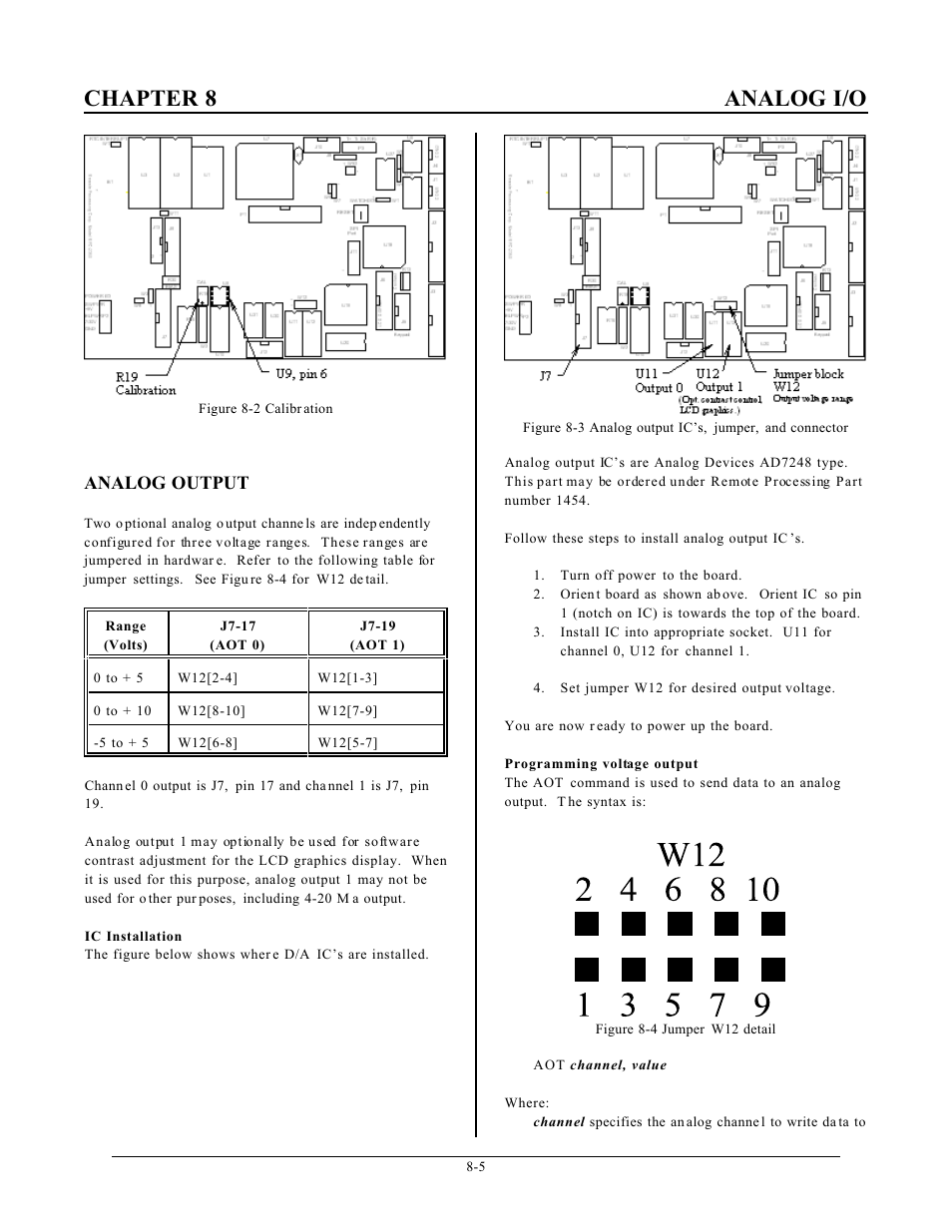 Chapter 8 analog i/o, Analog output | Remote Processing RPC-2350 User Manual | Page 47 / 83