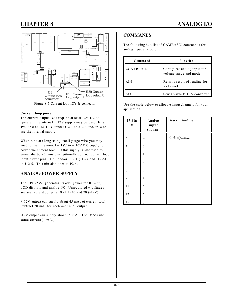 Chapter 8 analog i/o | Remote Processing RPC-2350 User Manual | Page 49 / 83