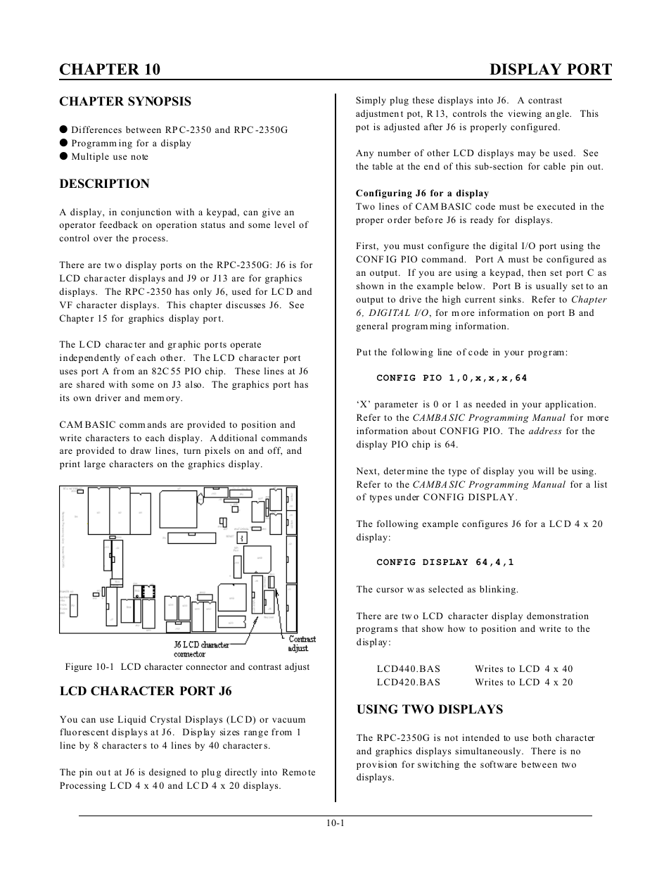 Chapter 10 display port | Remote Processing RPC-2350 User Manual | Page 52 / 83