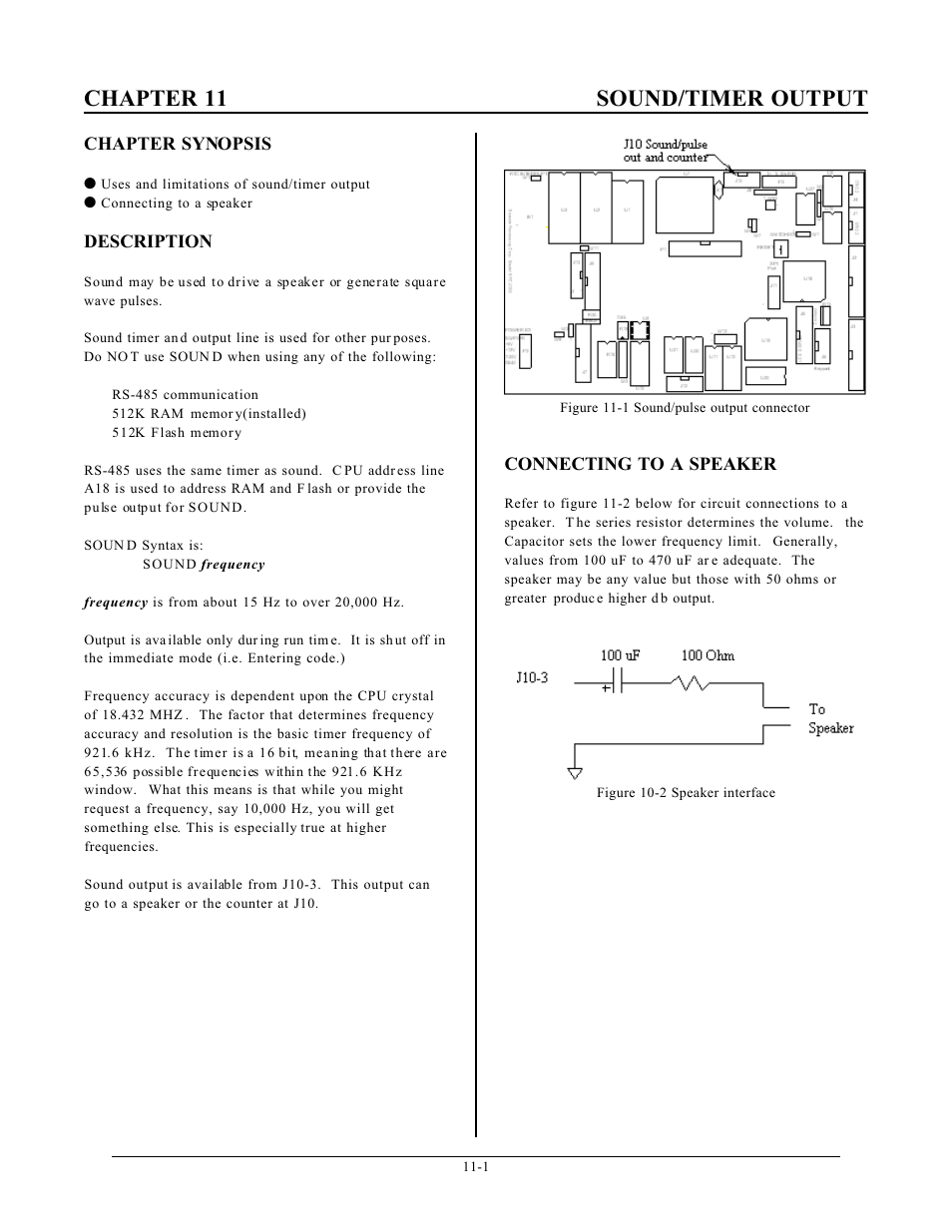Chapter 11 sound/timer output | Remote Processing RPC-2350 User Manual | Page 54 / 83