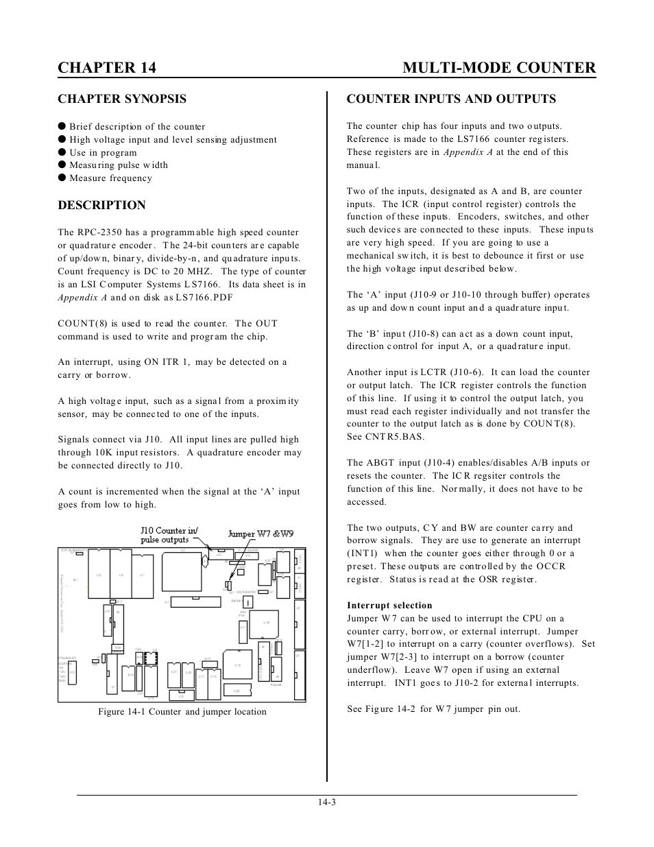 Chapter 14 multi-mode counter | Remote Processing RPC-2350 User Manual | Page 58 / 83