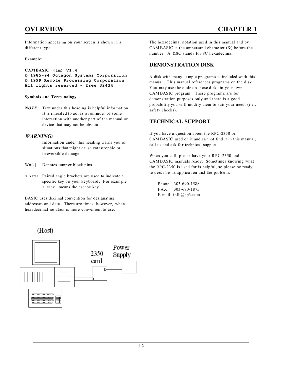 Overview chapter 1 | Remote Processing RPC-2350 User Manual | Page 6 / 83