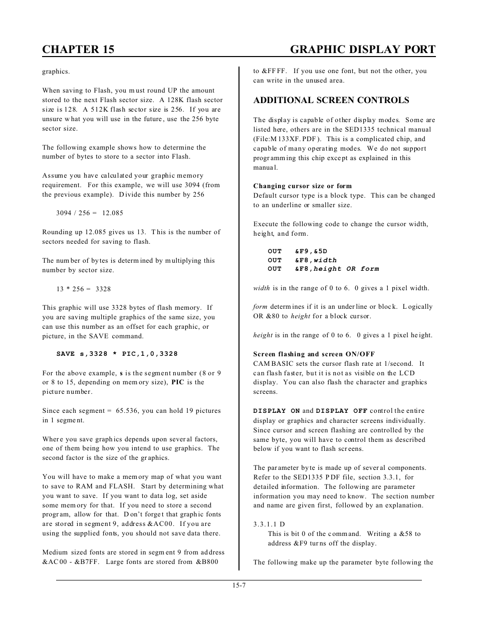 Chapter 15 graphic display port | Remote Processing RPC-2350 User Manual | Page 68 / 83