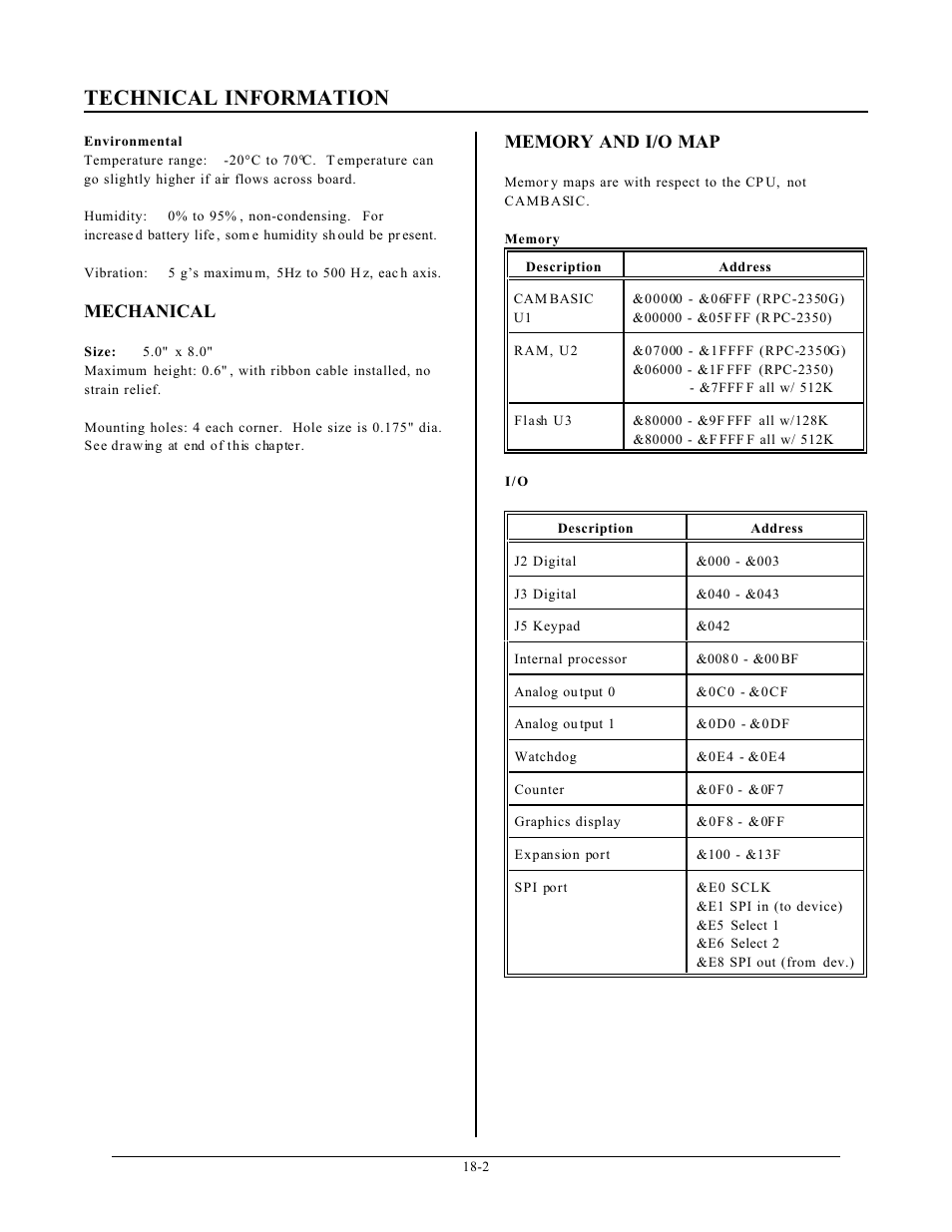 Technical information, Mechanical | Remote Processing RPC-2350 User Manual | Page 80 / 83