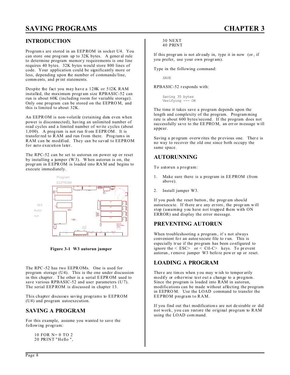 Saving programs chapter 3 | Remote Processing RPC-52 User Manual | Page 10 / 36