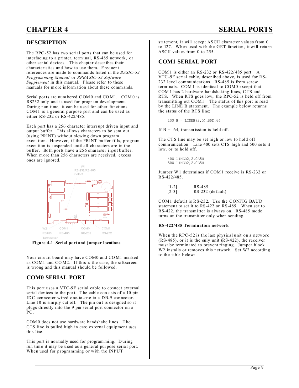 Chapter 4 serial ports | Remote Processing RPC-52 User Manual | Page 11 / 36