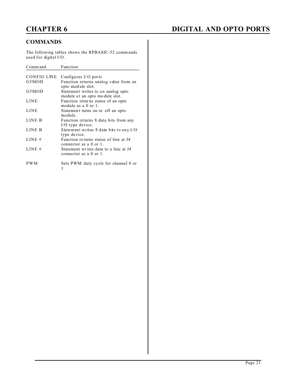 Chapter 6 digital and opto ports | Remote Processing RPC-52 User Manual | Page 23 / 36