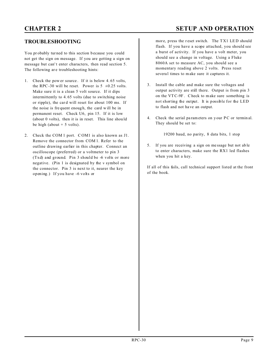 Chapter 2 setup and operation | Remote Processing RPC-30 User Manual | Page 11 / 38