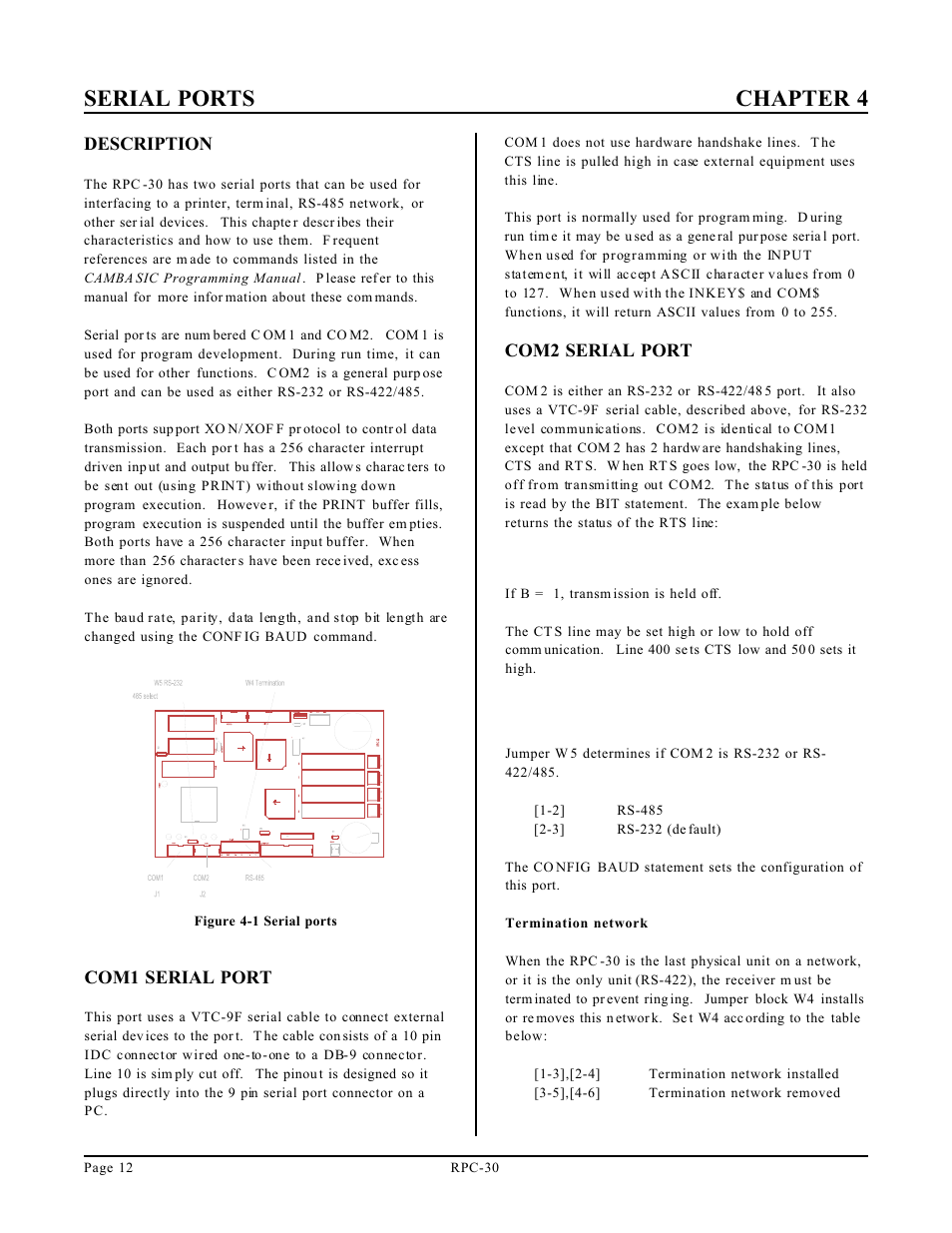 Serial ports chapter 4 | Remote Processing RPC-30 User Manual | Page 14 / 38