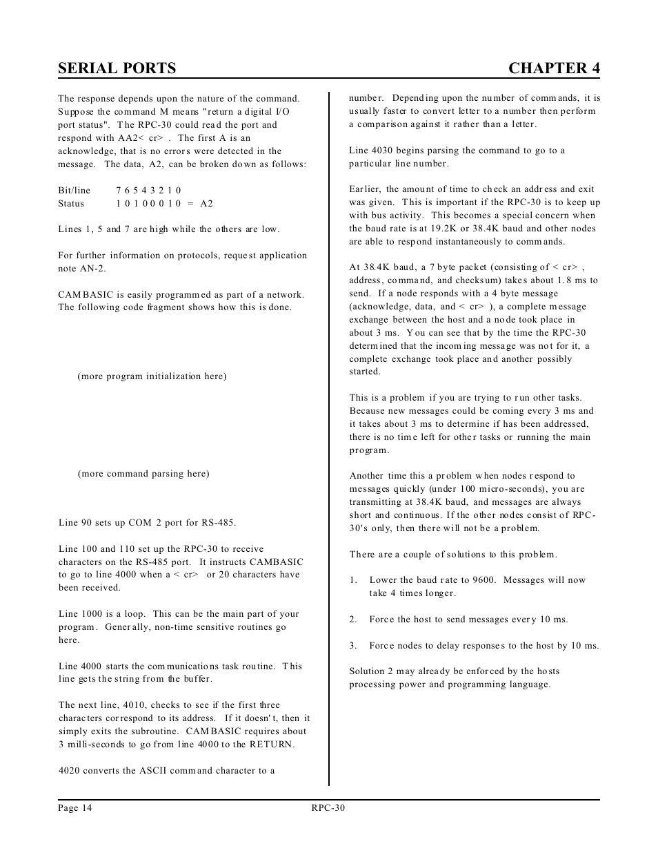 Serial ports chapter 4 | Remote Processing RPC-30 User Manual | Page 16 / 38