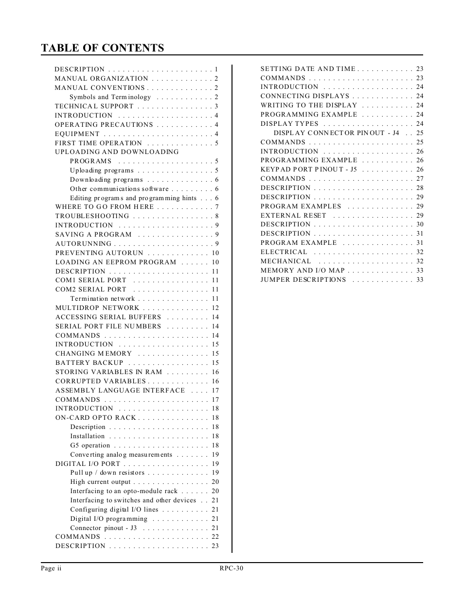 Remote Processing RPC-30 User Manual | Page 2 / 38