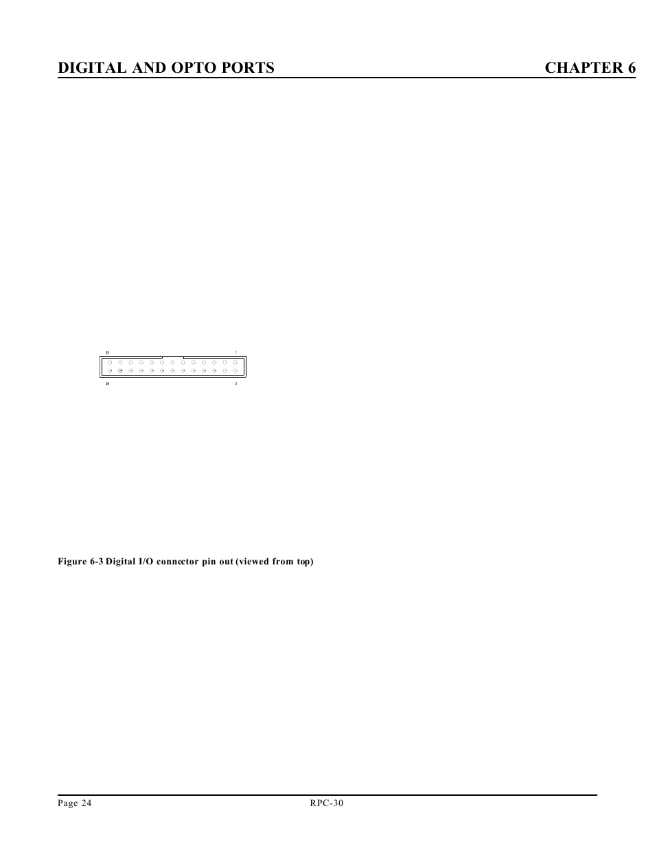 Digital and opto ports chapter 6 | Remote Processing RPC-30 User Manual | Page 26 / 38