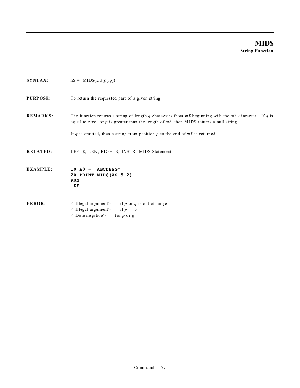 Remote Processing CAMBASIC User Manual | Page 110 / 208