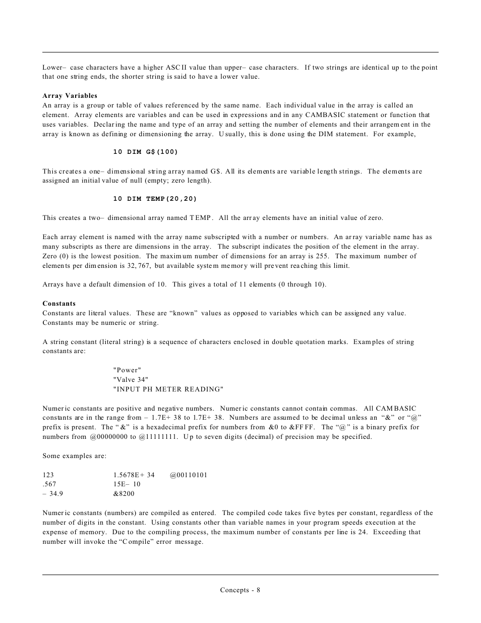 Remote Processing CAMBASIC User Manual | Page 14 / 208