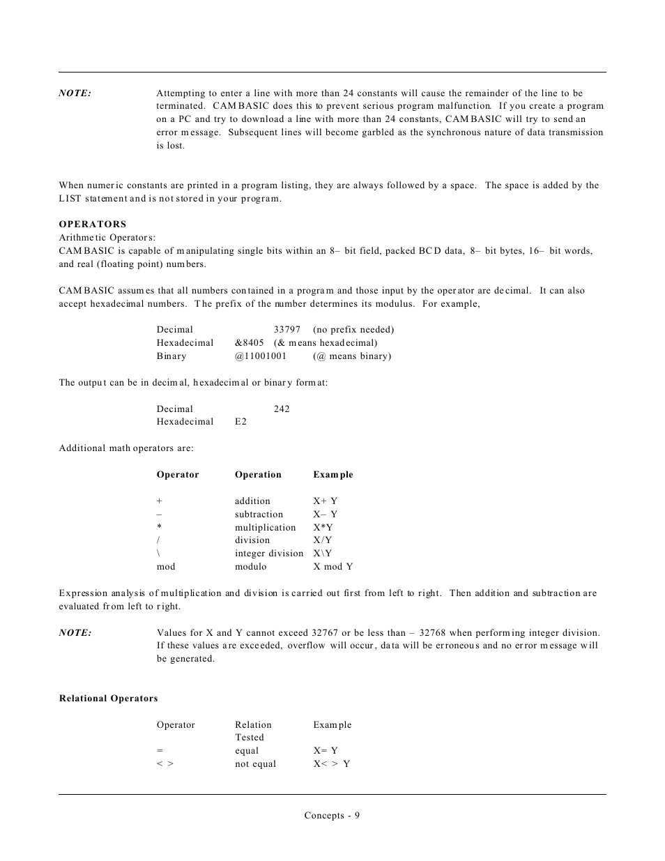 Remote Processing CAMBASIC User Manual | Page 15 / 208