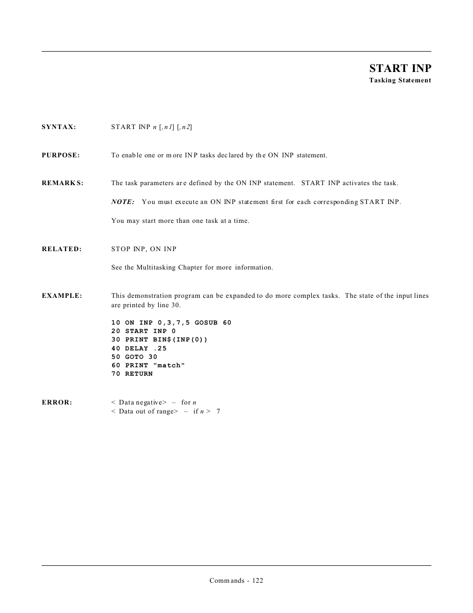 Start inp | Remote Processing CAMBASIC User Manual | Page 155 / 208