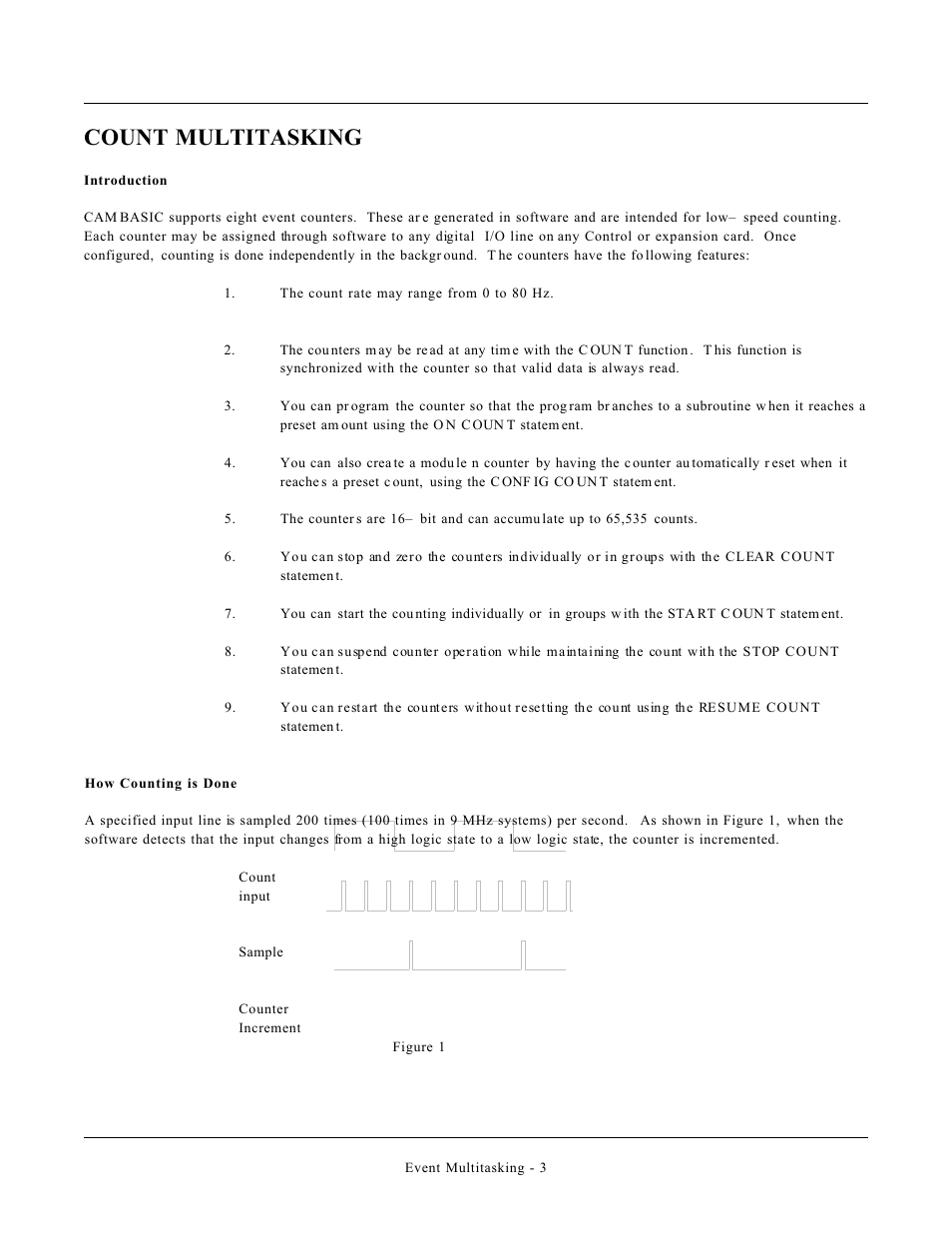 Count multitasking | Remote Processing CAMBASIC User Manual | Page 192 / 208