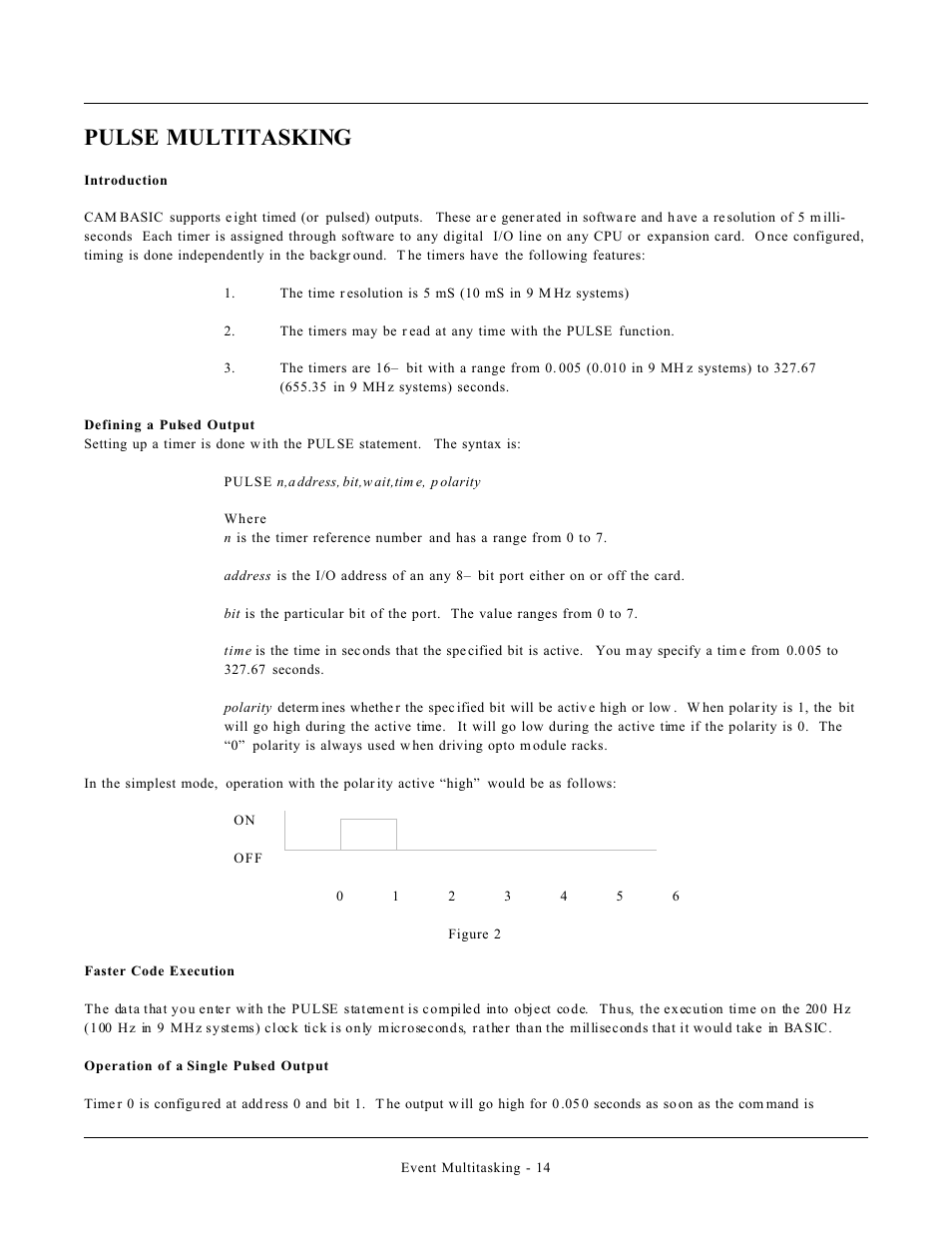 Pulse multitasking | Remote Processing CAMBASIC User Manual | Page 203 / 208