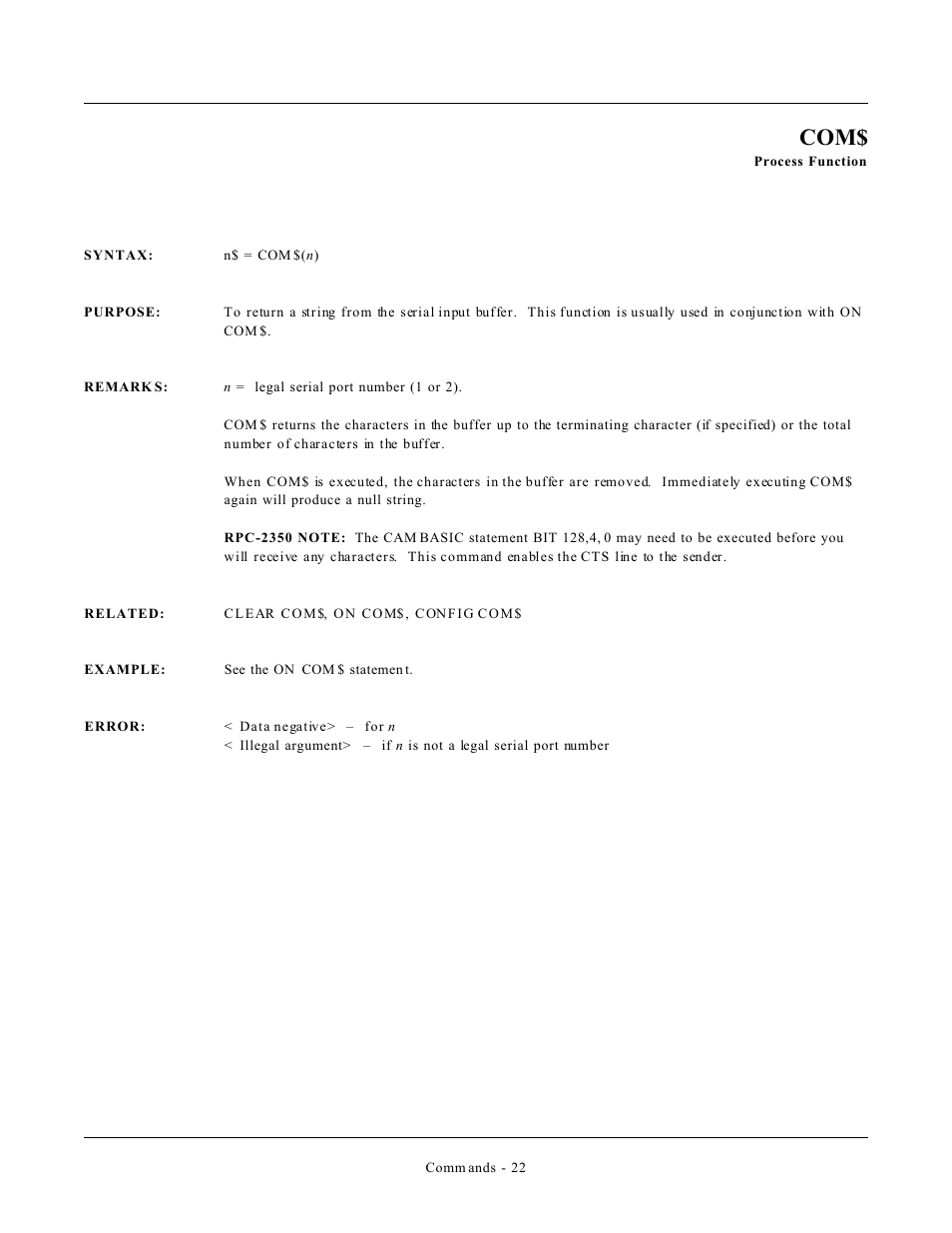 Remote Processing CAMBASIC User Manual | Page 55 / 208