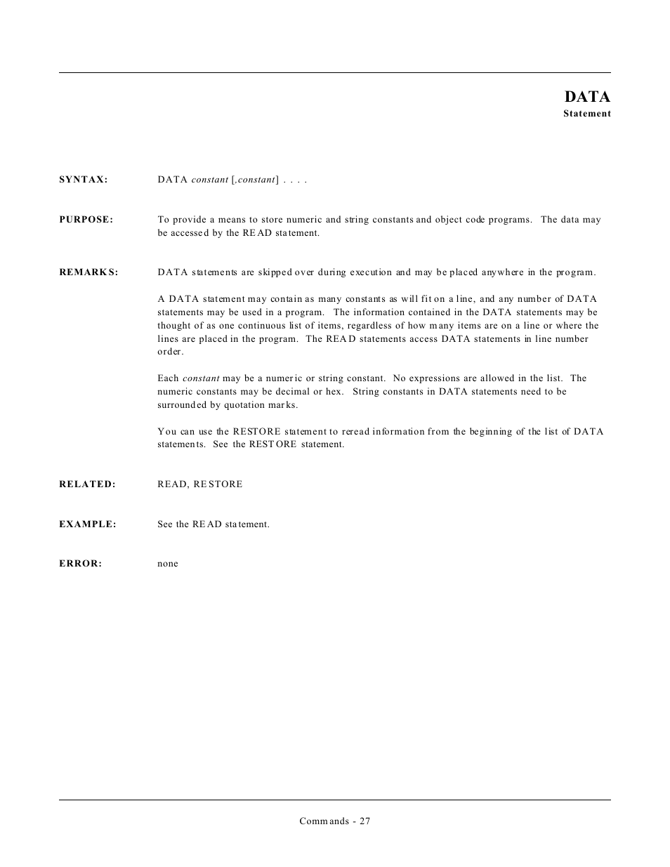 Data | Remote Processing CAMBASIC User Manual | Page 60 / 208