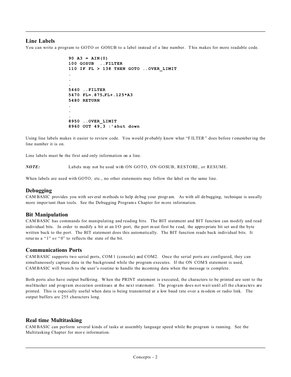 Remote Processing CAMBASIC User Manual | Page 8 / 208