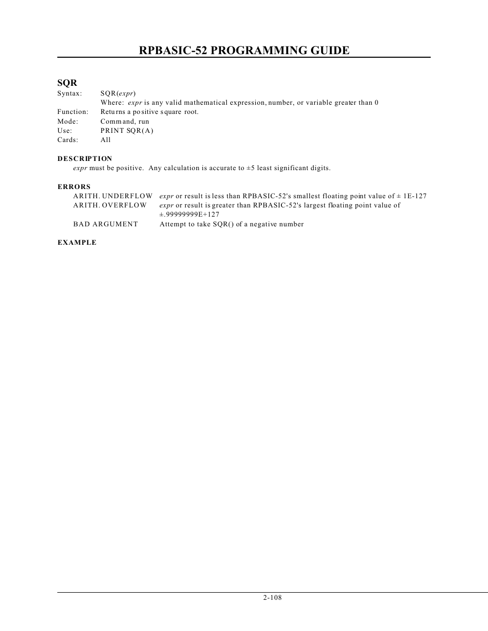 Rpbasic-52 programming guide | Remote Processing BASIC 52 User Manual | Page 127 / 163